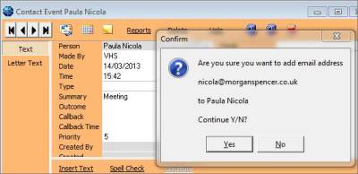 Confirm add email address