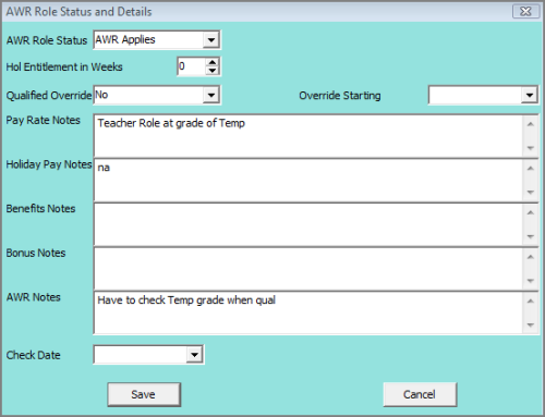 Person AWR Details